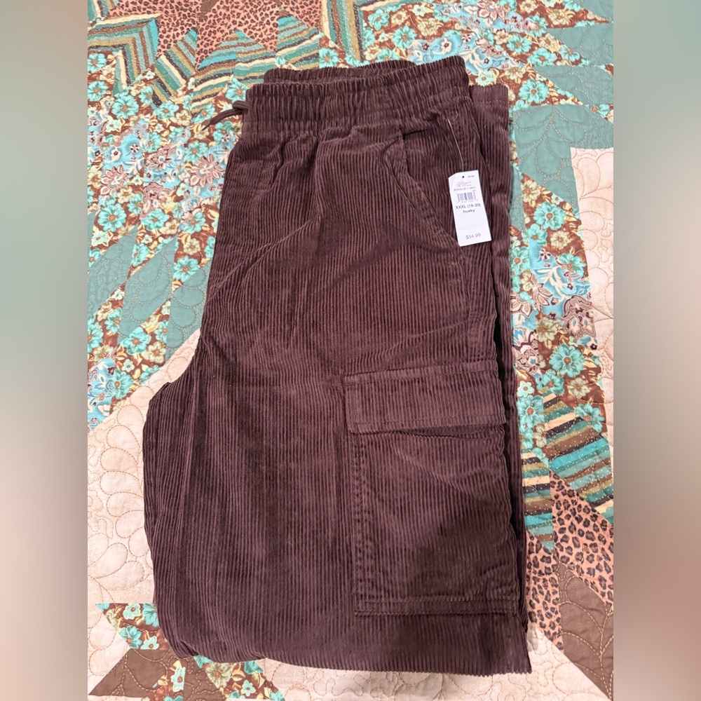 Boys Husky cargo corduroy baggy pants xxxl 18–20 Gap Kids